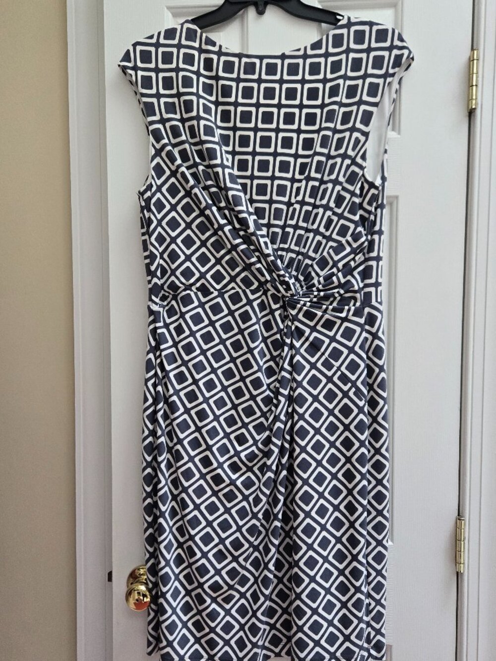 EUC Classic Ralph Lauren Dress - Grey/Ivory - Size 16/18